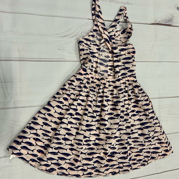 J. Crew Crewcuts girls fish print dress sz. 7 - Picture 6 of 7